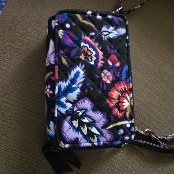 Vera Bradley Black Floral Crossbody Bag - Picture 2 of 4